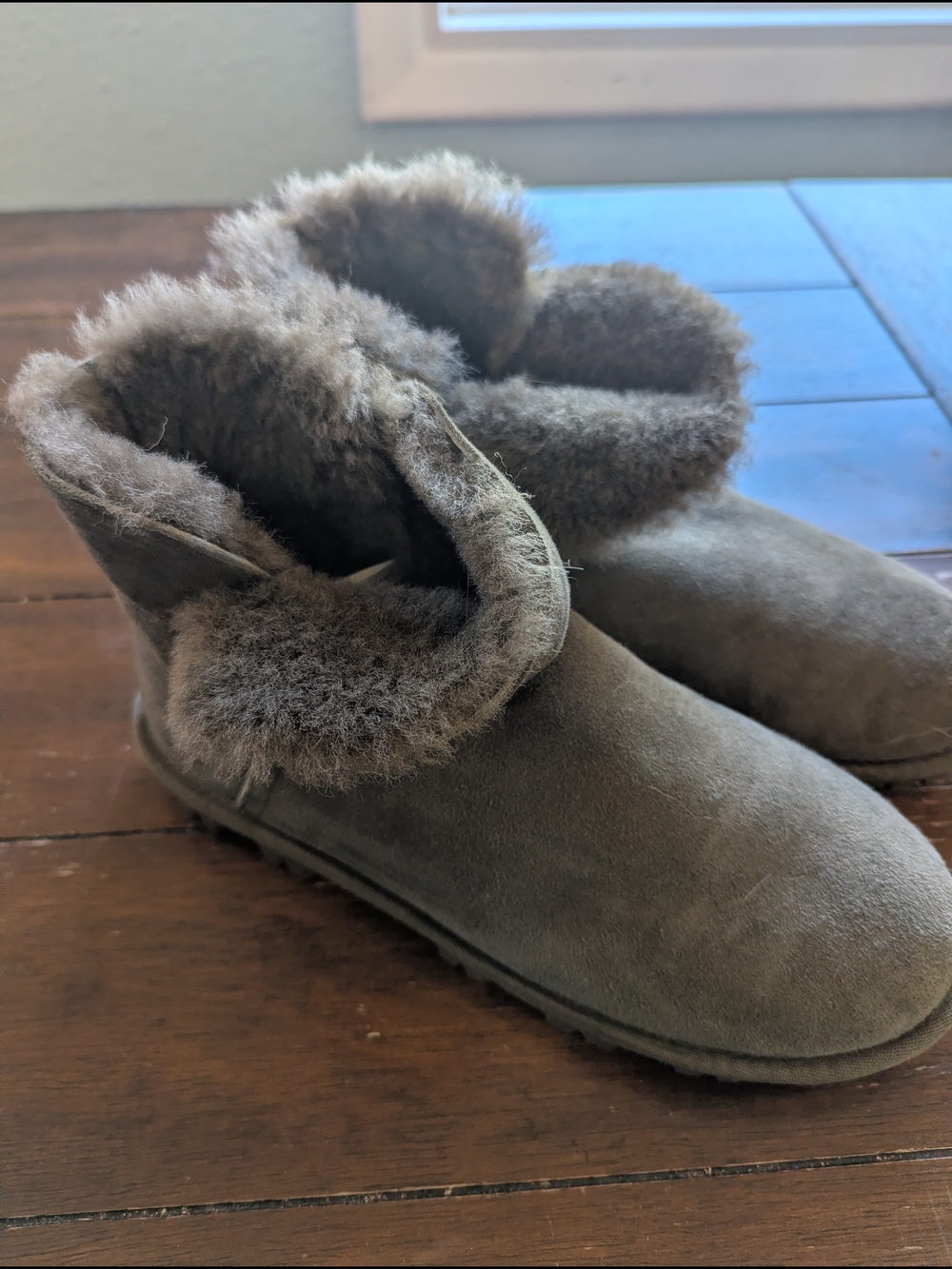 Kirkland Signature Women's Suede Ankle Booties - Gray Brown